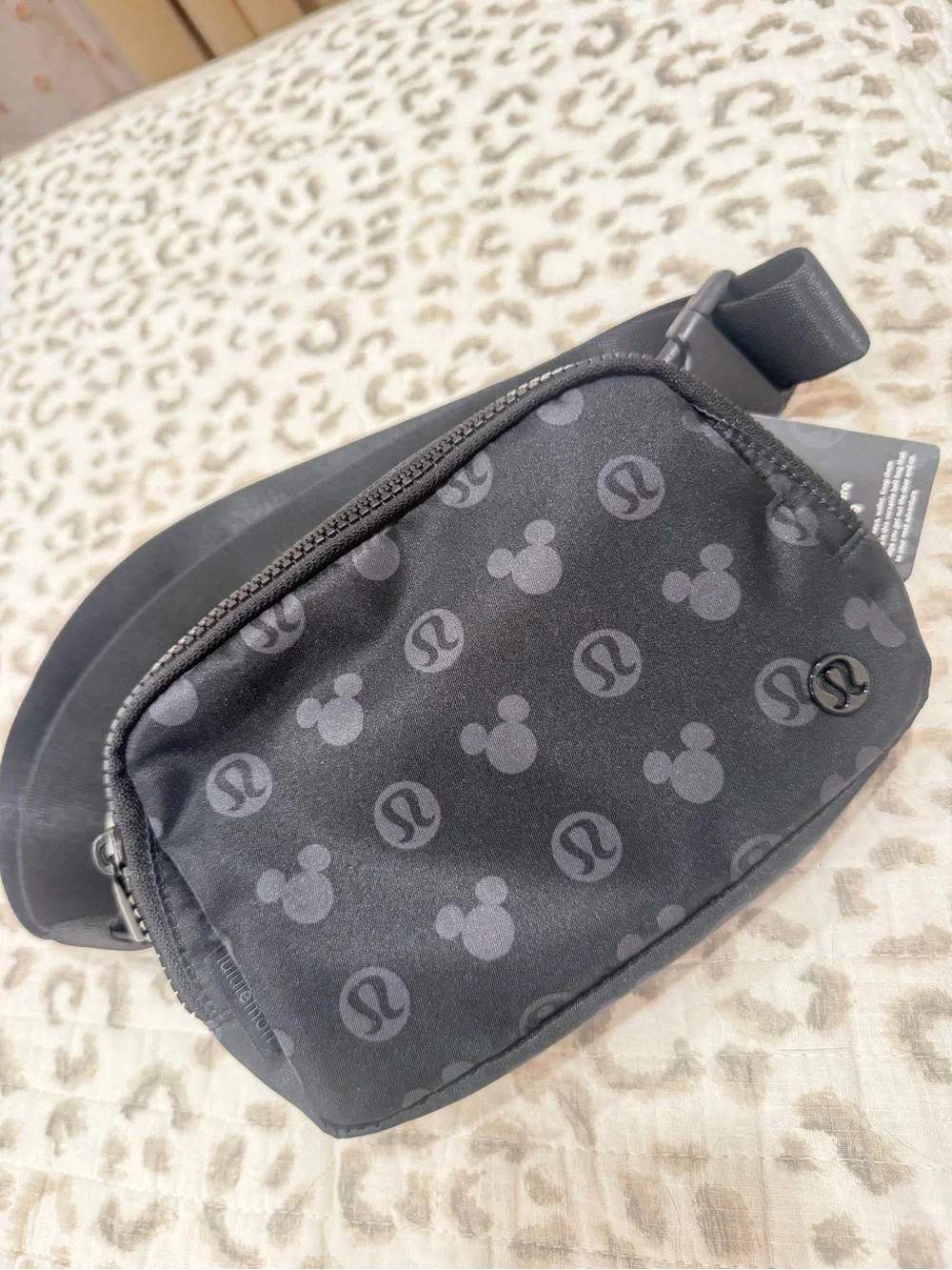 lululemon athletica Black Disney Pattern Belt Bag